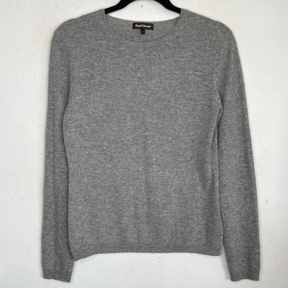 Paul Stuart Cashmere Crewneck Sweater Medium Preppy Capsule Classic Minimalist